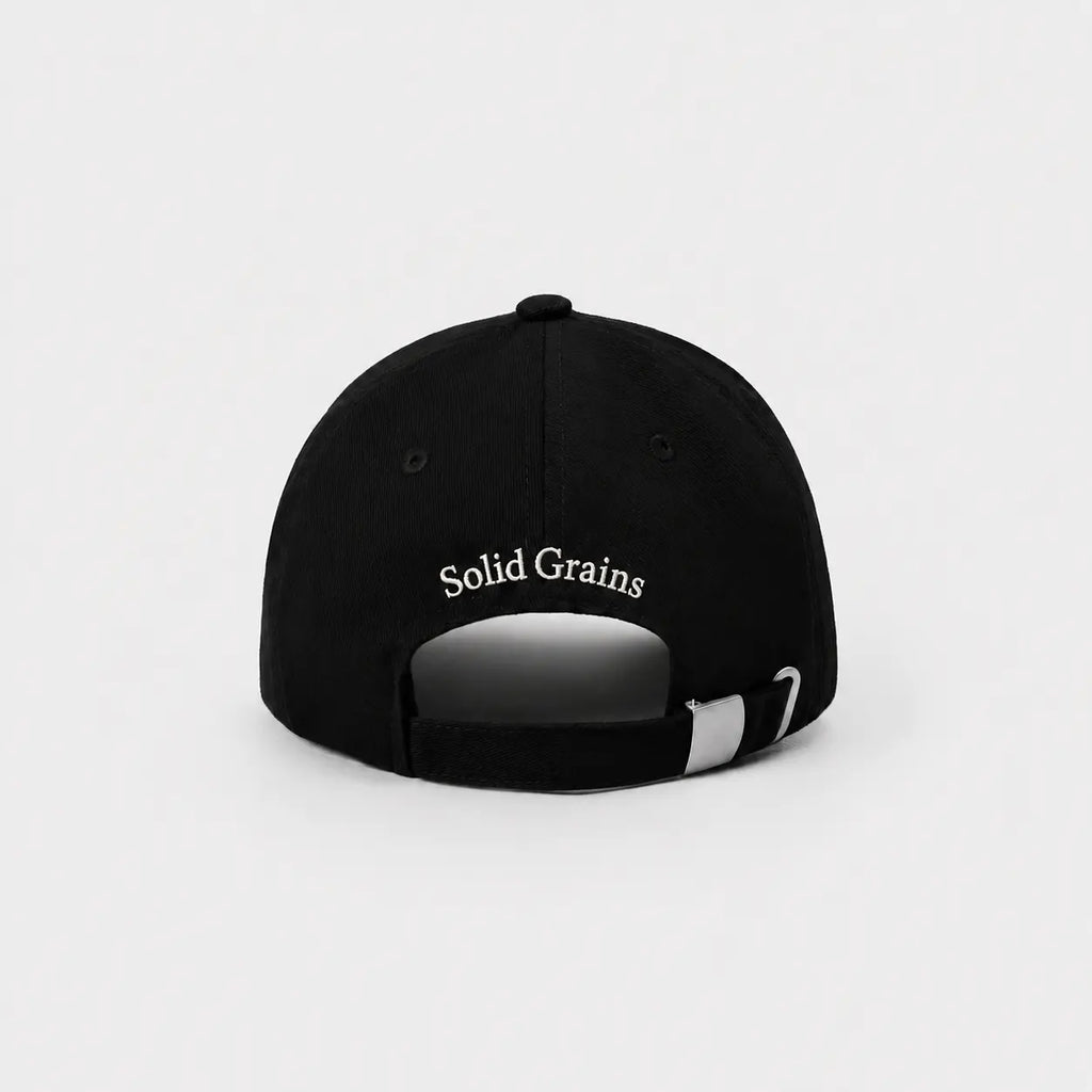 Solid Grains Embroidered Cotton Baseball Cap – Adjustable Strapback