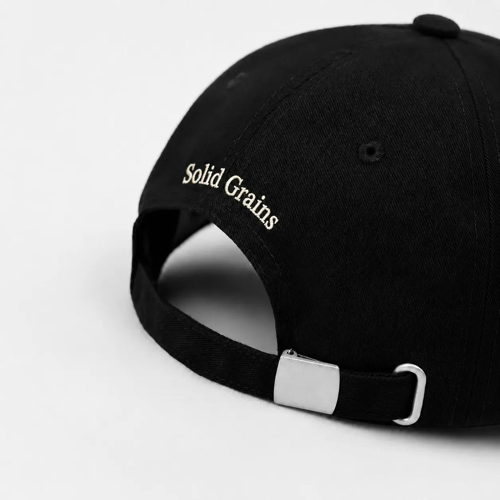 Solid Grains Embroidered Cotton Baseball Cap – Adjustable Strapback