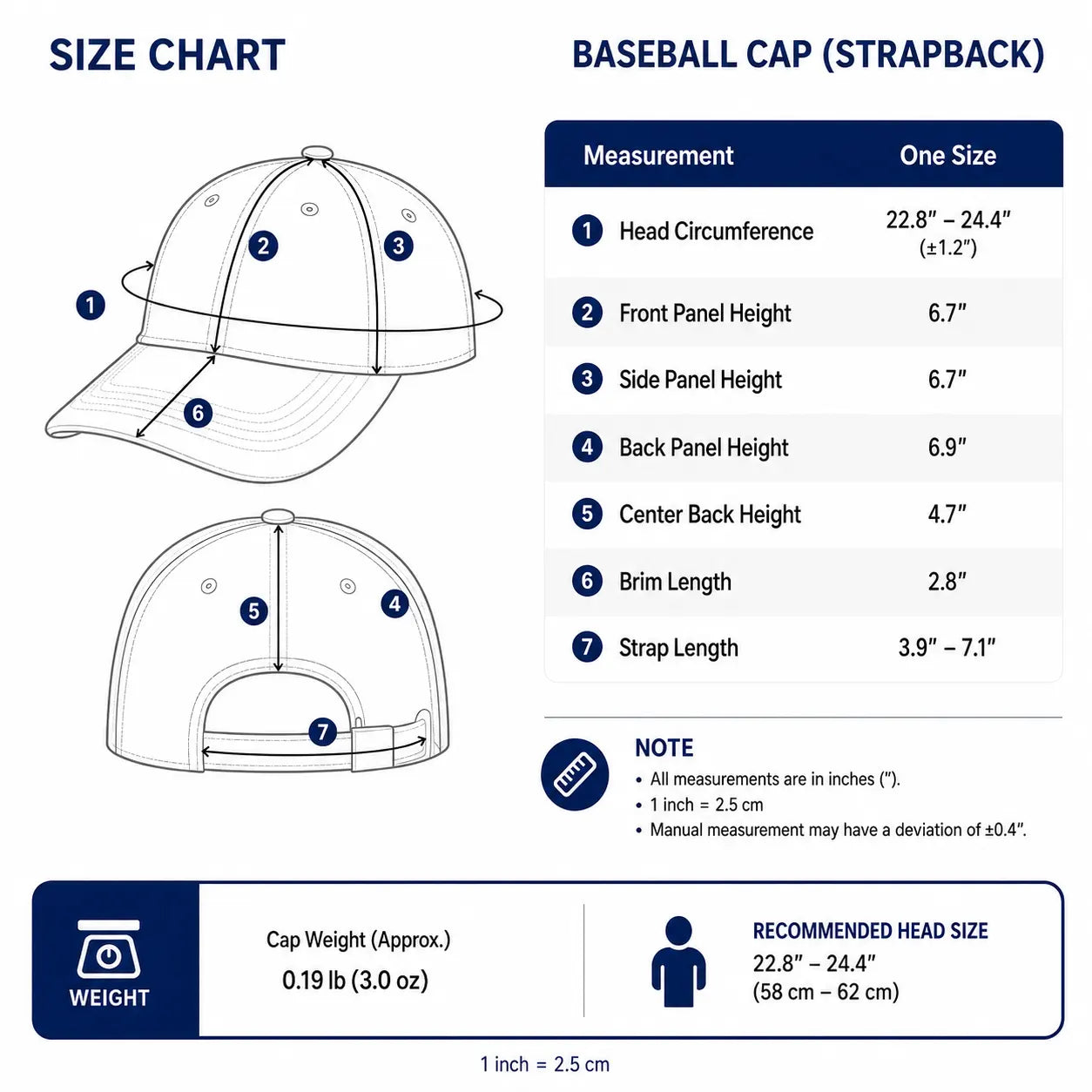 Solid Grains Embroidered Cotton Baseball Cap – Adjustable Strapback