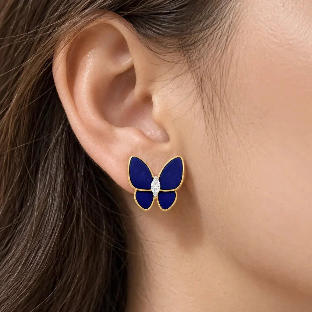 Asymmetric Butterfly Stud Earrings - view 3