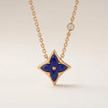 Blue Enamel CZ Necklace