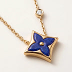 Blue Enamel CZ Necklace - view 4