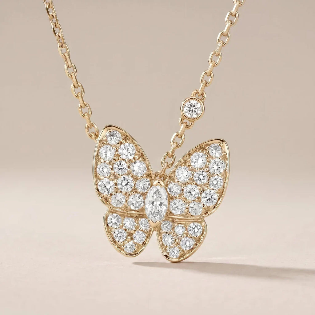 Butterfly CZ Necklace - view 4