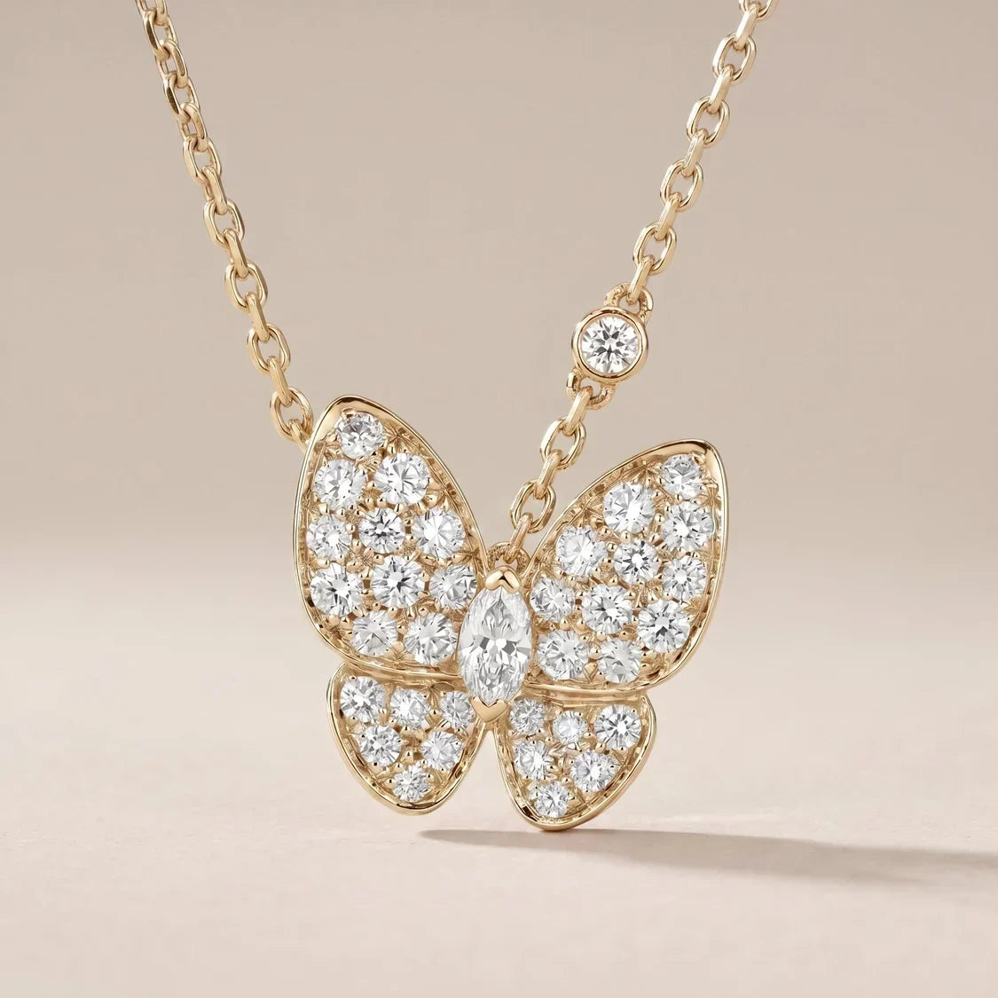 Butterfly CZ Necklace - view 4