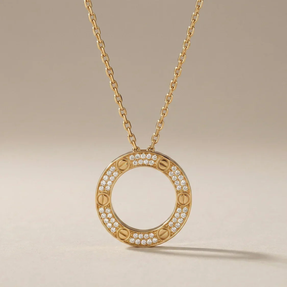 Circle CZ Necklace