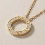 Circle CZ Necklace - view 4