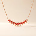 Color Bead Spike Necklace