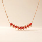Color Bead Spike Necklace
