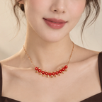 Color Bead Spike Necklace - view 3