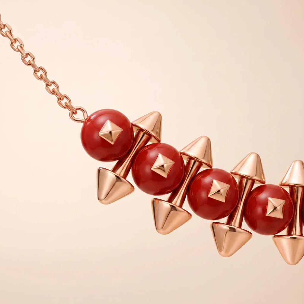 Color Bead Spike Necklace - view 4