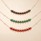 Color Bead Spike Necklace - view 5