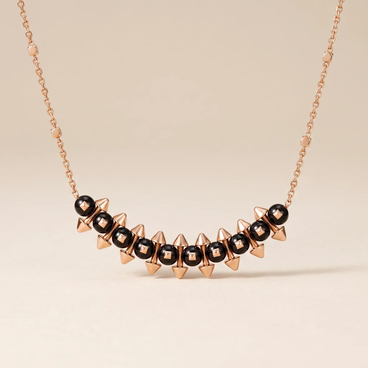 Color Bead Spike Necklace - view 6