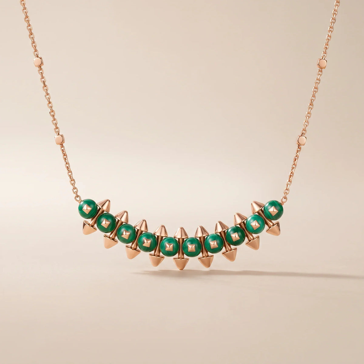 Color Bead Spike Necklace - view 7