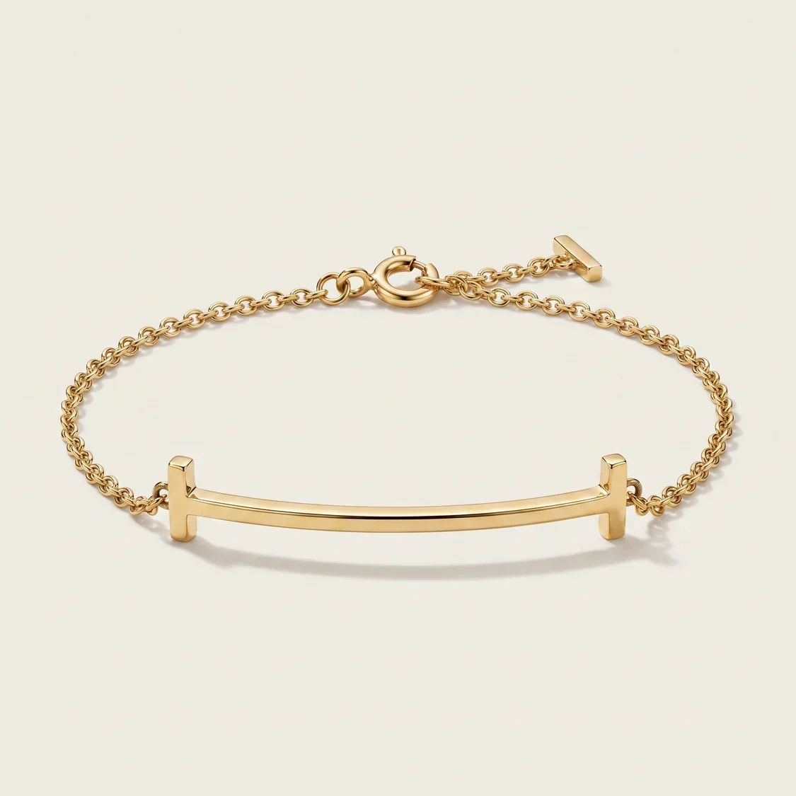 Curved Bar Chain Bracelet