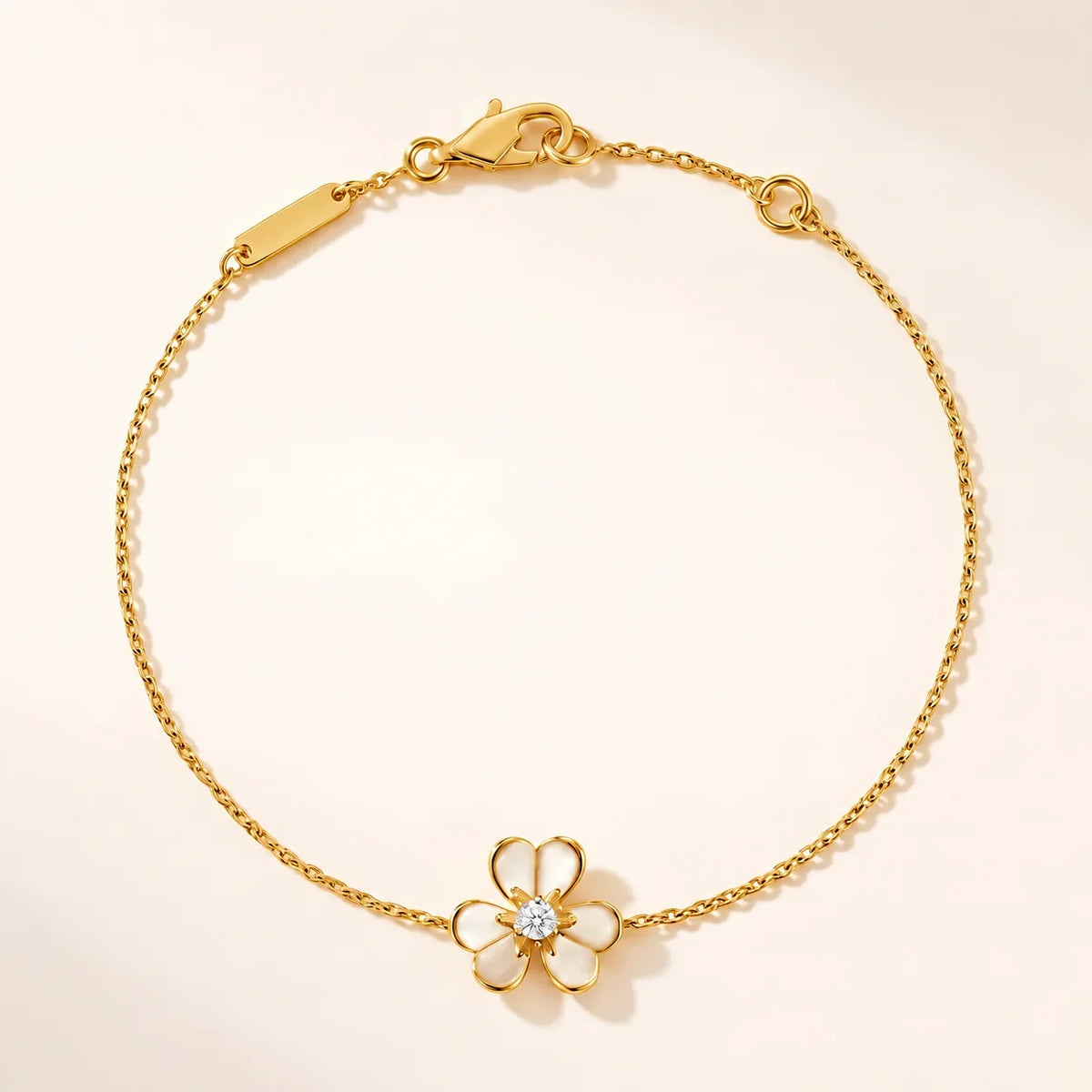 CZ Blossom Chain Bracelet