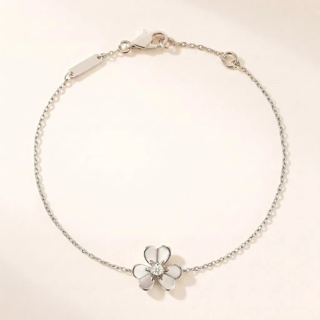 CZ Blossom Chain Bracelet - view 5