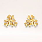 CZ Blossom Cluster Stud Earrings
