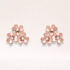 CZ Blossom Cluster Stud Earrings - view 6