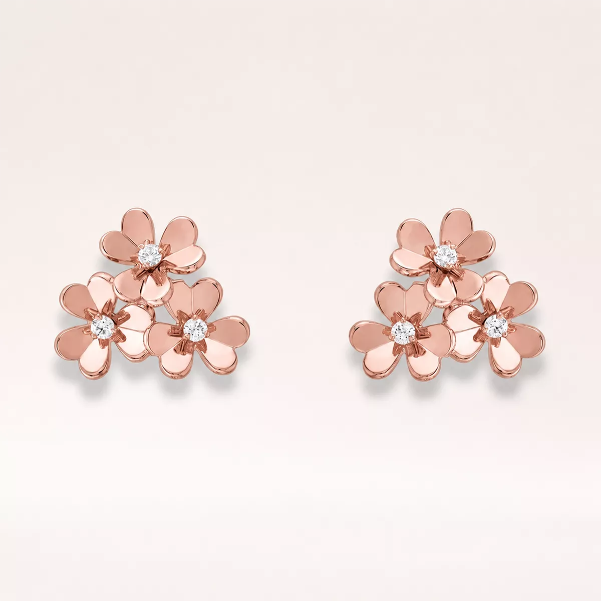 CZ Blossom Cluster Stud Earrings - view 6