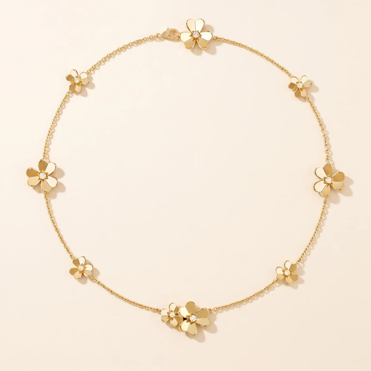 CZ Blossom Station Necklace