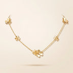 CZ Blossom Station Necklace - view 5