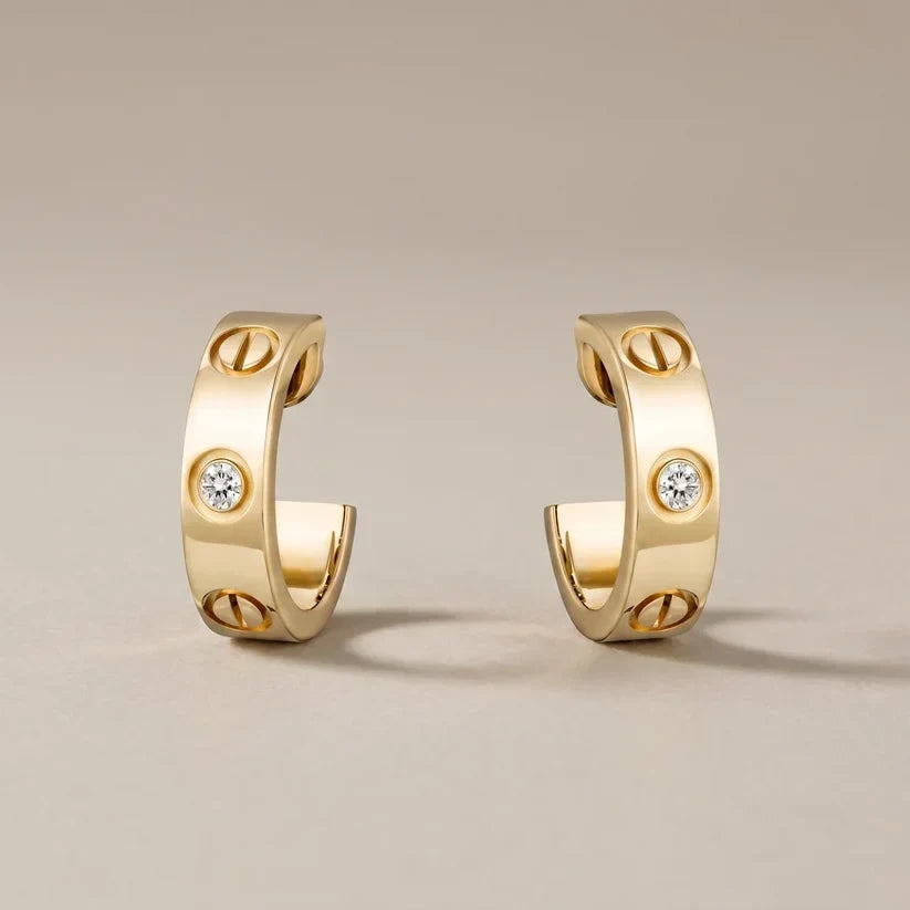 CZ Signature Hoop Earrings