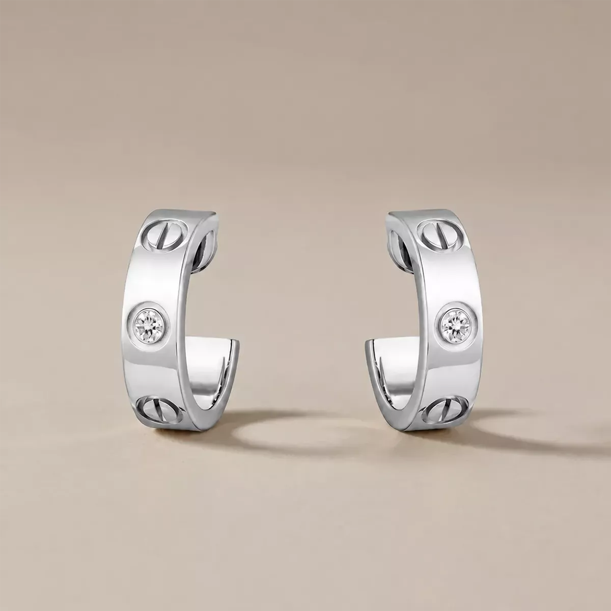CZ Signature Hoop Earrings - view 6
