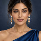CZ Vine Drop Earrings - view 2