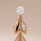 CZ Vine Drop Earrings - view 5
