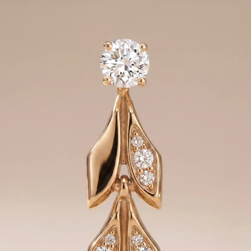 CZ Vine Drop Earrings - view 5