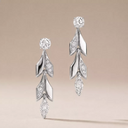 CZ Vine Drop Earrings - view 6