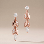 CZ Vine Drop Earrings - view 7