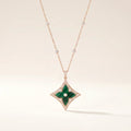 Green Enamel CZ Long Necklace