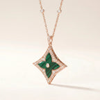 Green Enamel CZ Long Necklace - view 4