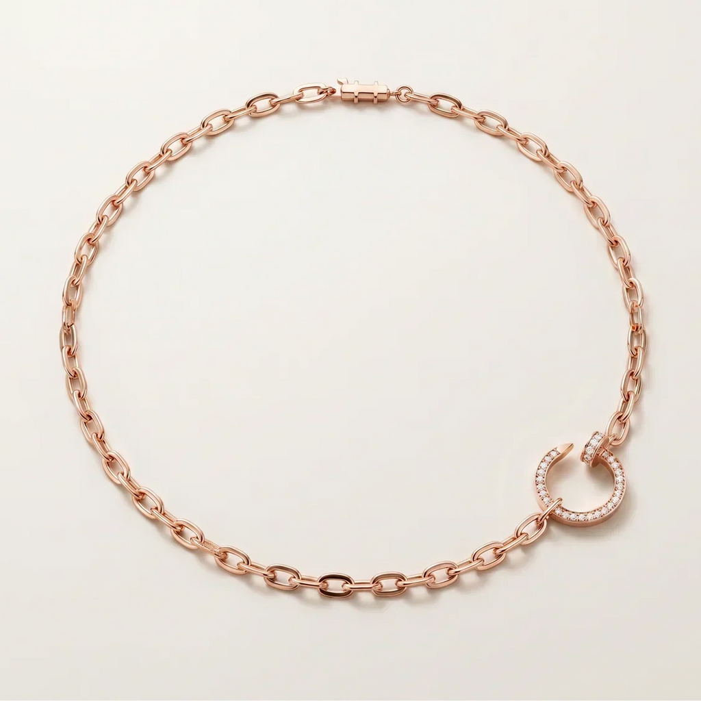 Open Ring CZ Necklace