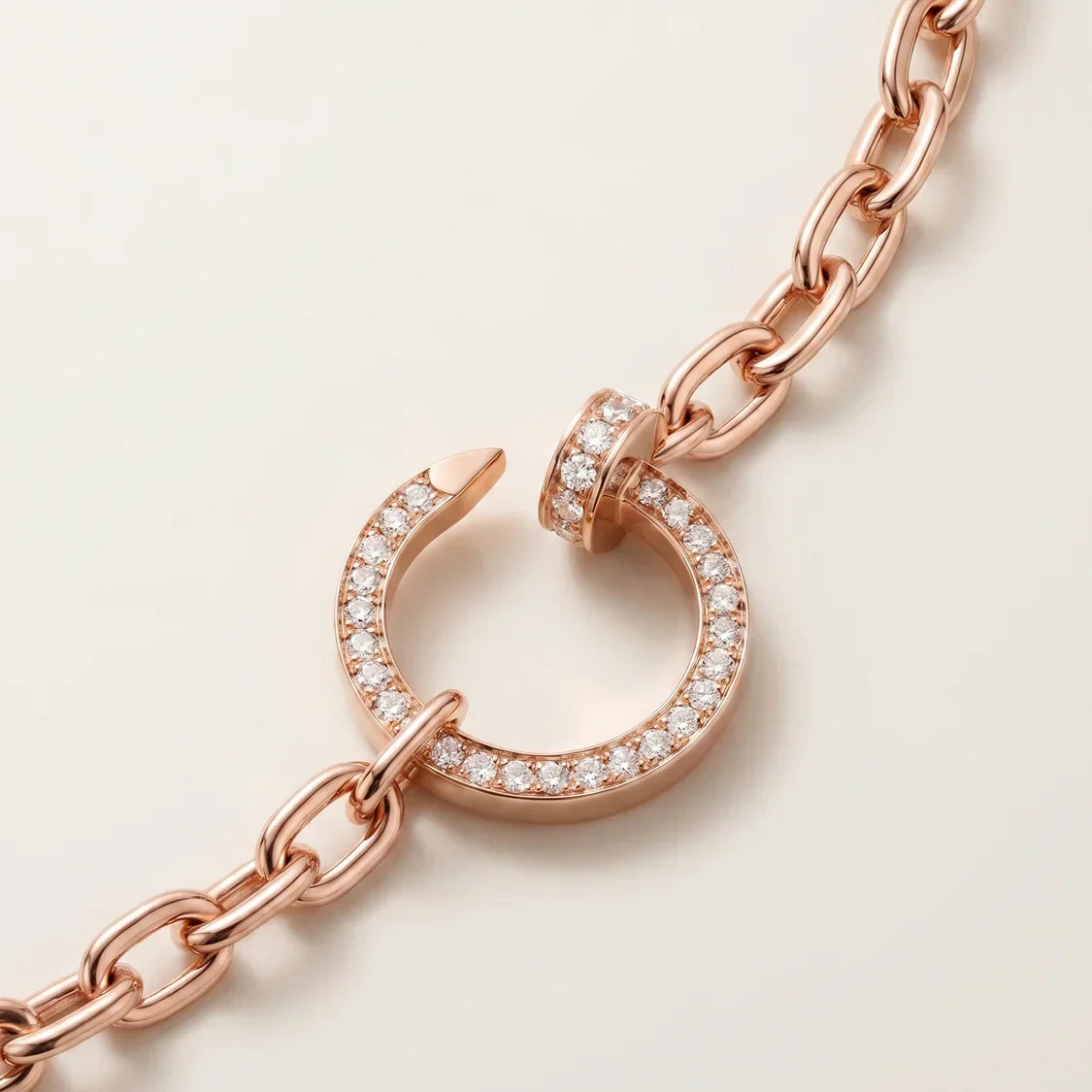 Open Ring CZ Necklace - view 4