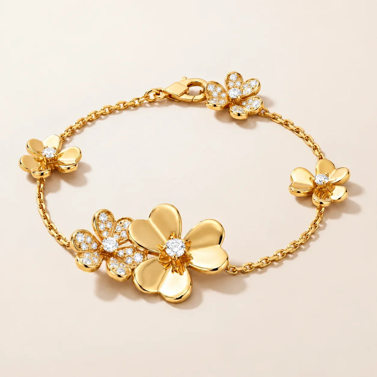 Pavé Blossom Station Bracelet