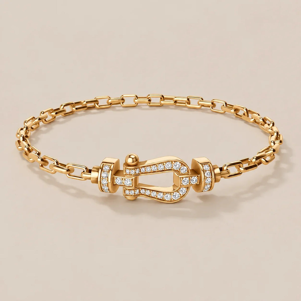 Pavé CZ Buckle Link Bracelet