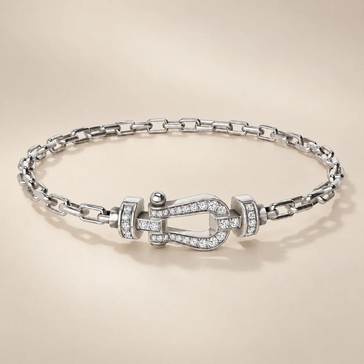 Pavé CZ Buckle Link Bracelet - view 6