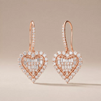 Pavé CZ Heart Drop Earrings - view 5