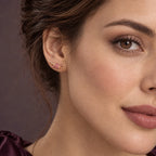 Pavé CZ Knot Ear Climber Earrings - view 3