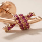 Pavé CZ Knot Ear Climber Earrings - view 4