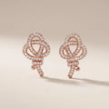 Pavé CZ Knot Stud Earrings