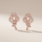 Pavé CZ Knot Stud Earrings