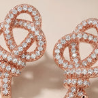 Pavé CZ Knot Stud Earrings - view 4