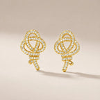 Pavé CZ Knot Stud Earrings - view 5