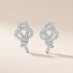 Pavé CZ Knot Stud Earrings - view 6