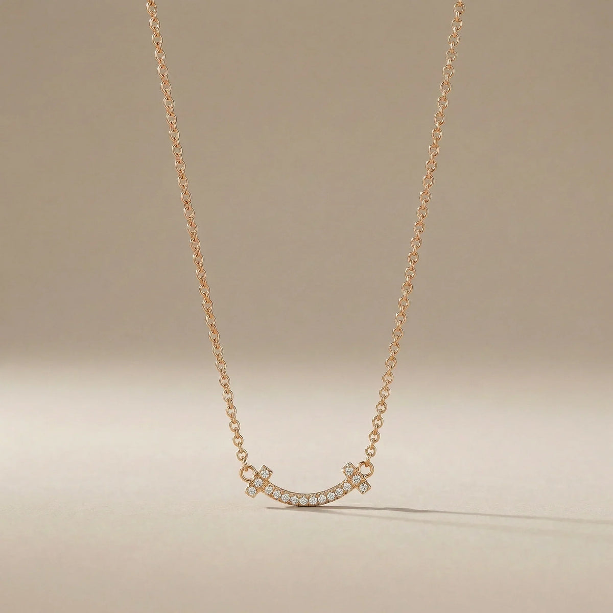 Pavé CZ Smile Necklace - view 6