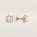 Pearl Square Stud Earrings - view 4