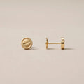 Sculpted Disc Stud Earrings